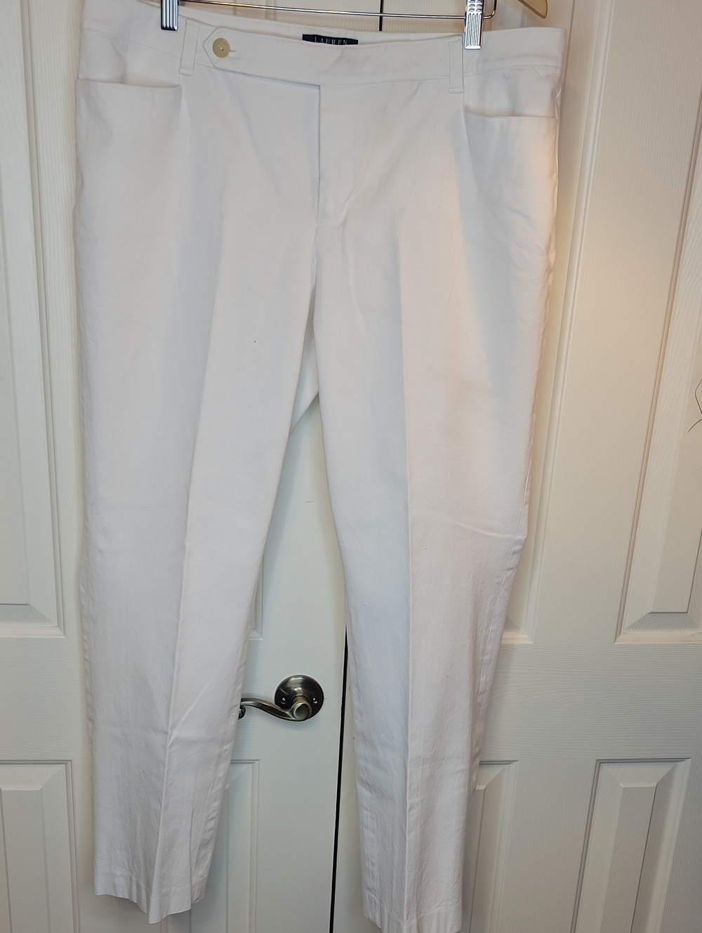 Ralph Lauren Adele Womens White Slim Chinos